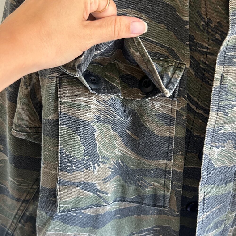 Vintage 90s Tiger Camo Jacket (Sz S) - Picture 4 of 5
